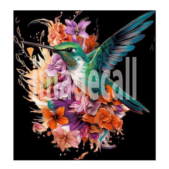 Clipart Floral Hummingbird (13)