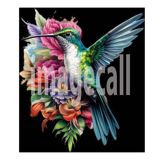 Clipart Floral Hummingbird (14)