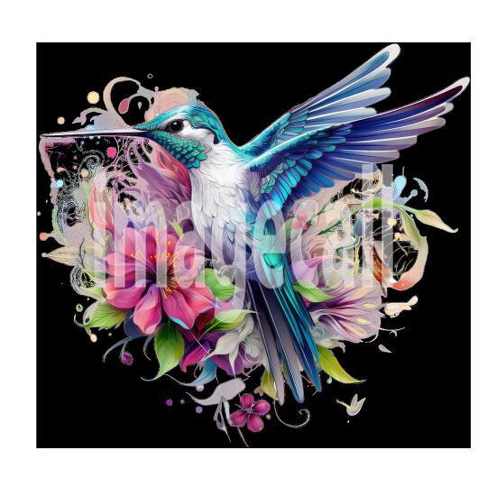 Clipart Floral Hummingbird (17)