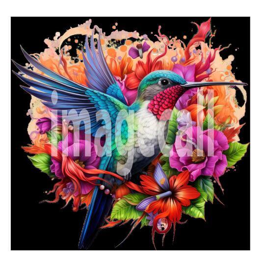 Clipart Floral Hummingbird (18)