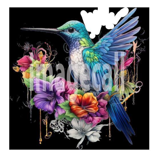 Clipart Floral Hummingbird (19)