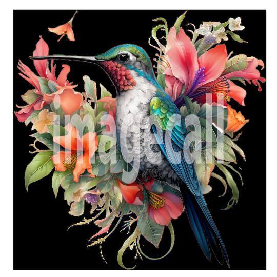 Clipart Floral Hummingbird (9)
