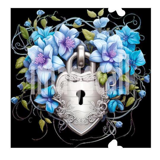 Clipart Floral Padlock (15)