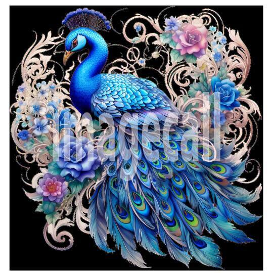 Clipart Floral Peacock (10)