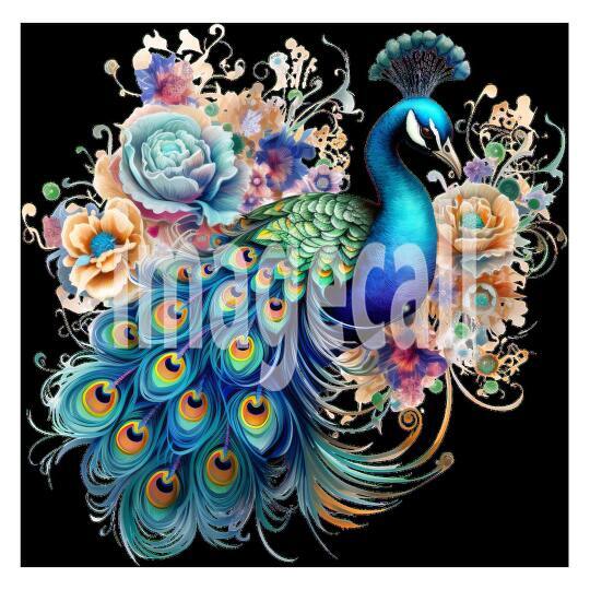 Clipart Floral Peacock (11)