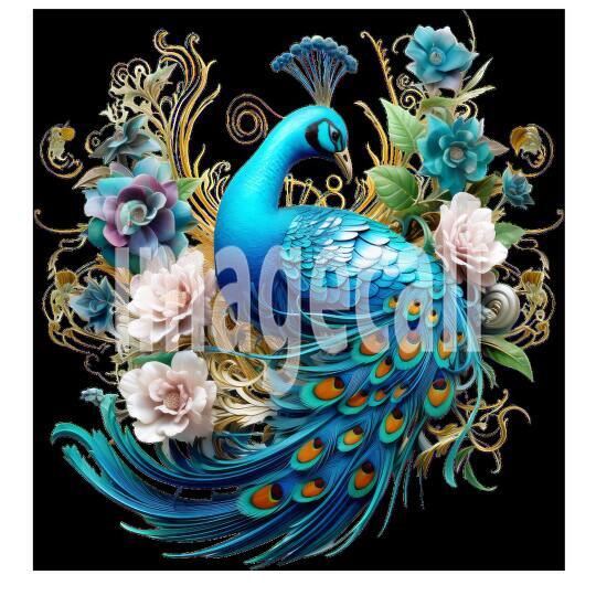 Clipart Floral Peacock (13)