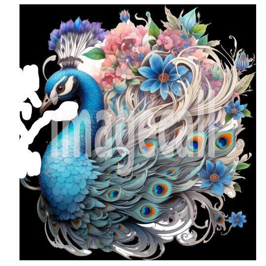 Clipart Floral Peacock (16)