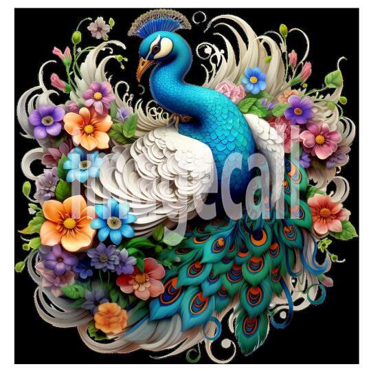 Clipart Floral Peacock (17)