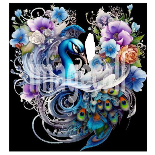 Clipart Floral Peacock (20)