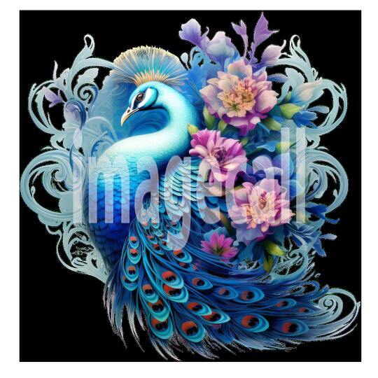 Clipart Floral Peacock (4)