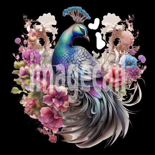 Clipart Floral Peacock (6)