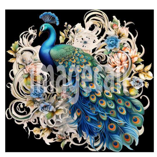 Clipart Floral Peacock (8)