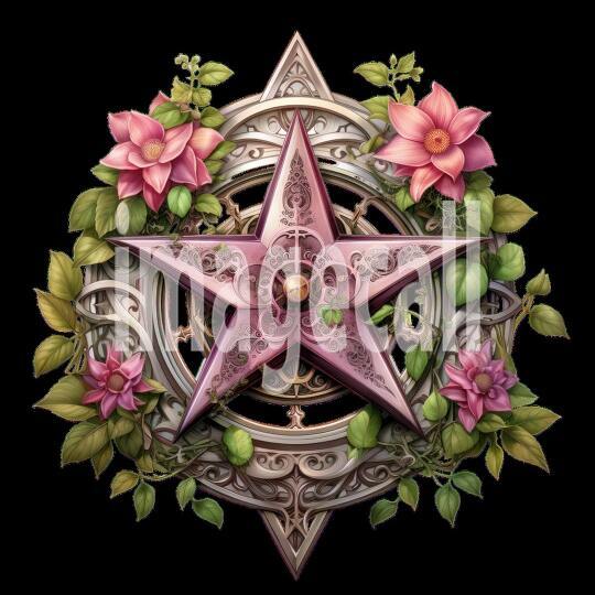 Clipart Floral Pentagram (1)