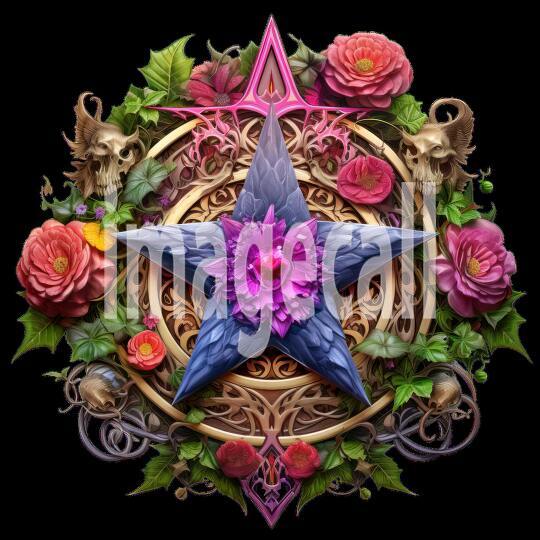 Clipart Floral Pentagram (15)