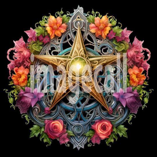 Clipart Floral Pentagram (16)