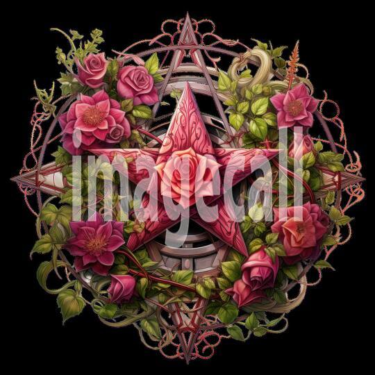 Clipart Floral Pentagram (19)