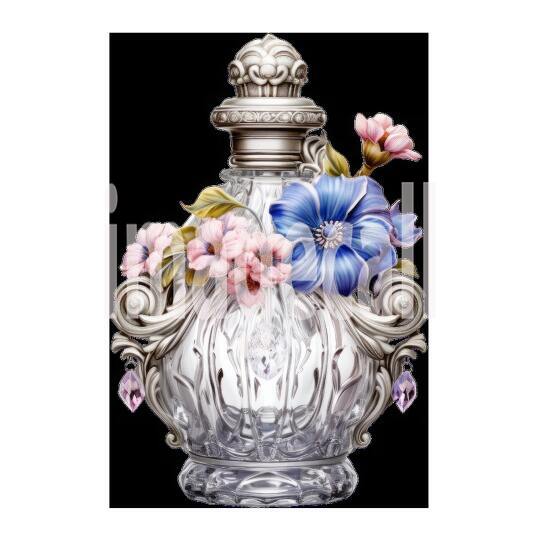Clipart Floral Perfume Bottle 12300dpi
