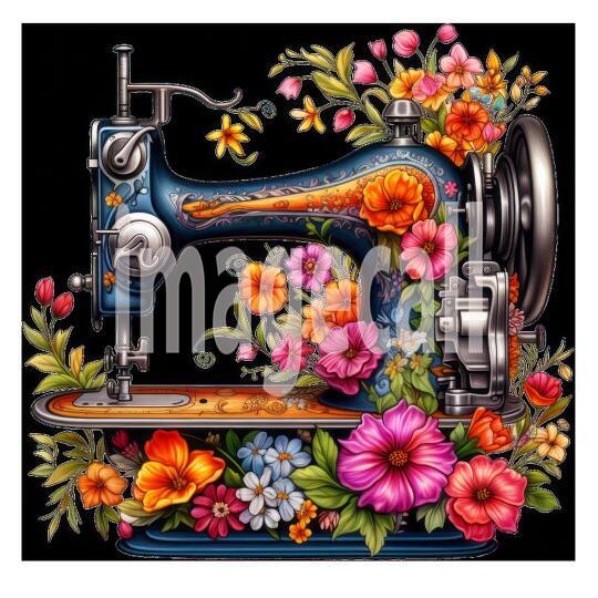 Clipart Floral Sewing Machine (13)