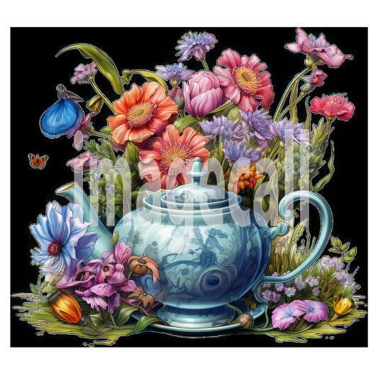 Clipart Floral Teacup Set (11)