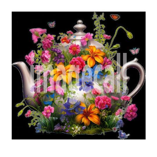 Clipart Floral Teacup Set (12)