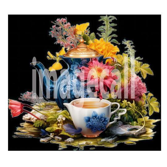 Clipart Floral Teacup Set (14)