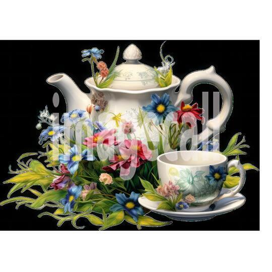 Clipart Floral Teacup Set (16)