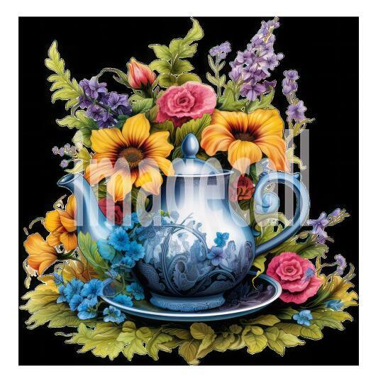 Clipart Floral Teacup Set (17)
