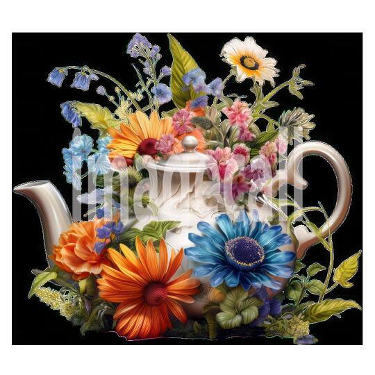 Clipart Floral Teacup Set (19)