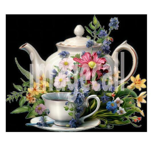 Clipart Floral Teacup Set (20)