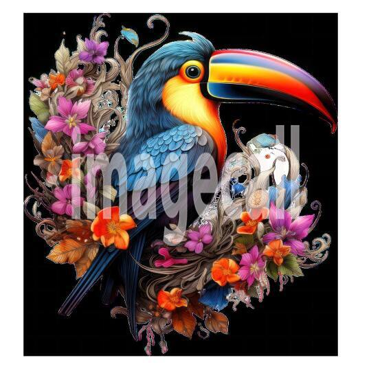 Clipart Floral Tucan (1)