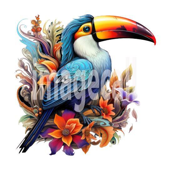 Clipart Floral Tucan (12)
