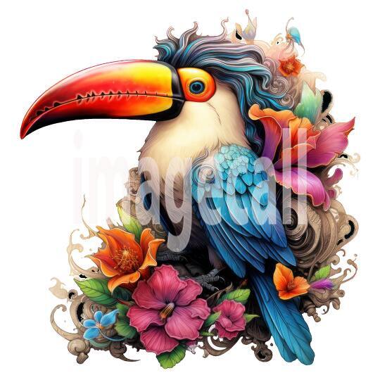 Clipart Floral Tucan (13)