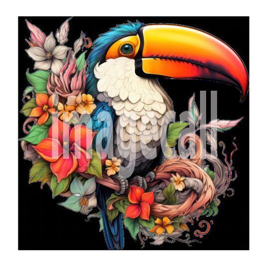 Clipart Floral Tucan (16)