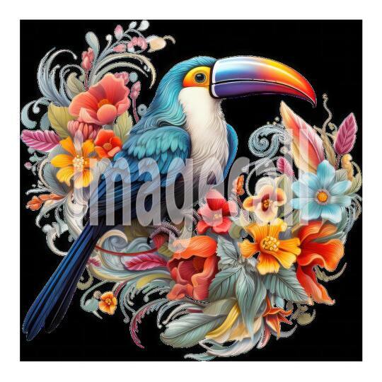 Clipart Floral Tucan (17)