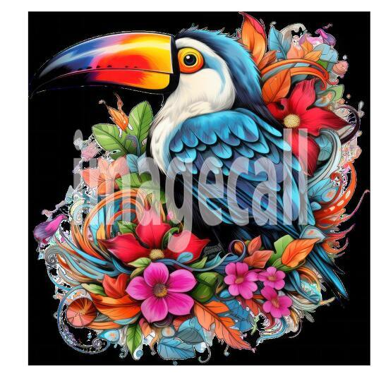Clipart Floral Tucan (19)