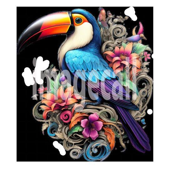 Clipart Floral Tucan (2)