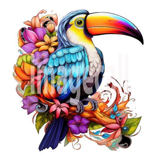Clipart Floral Tucan (4)
