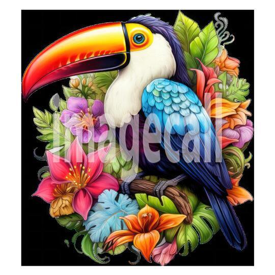 Clipart Floral Tucan (7)