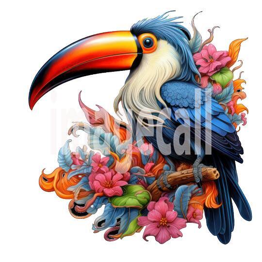 Clipart Floral Tucan (8)