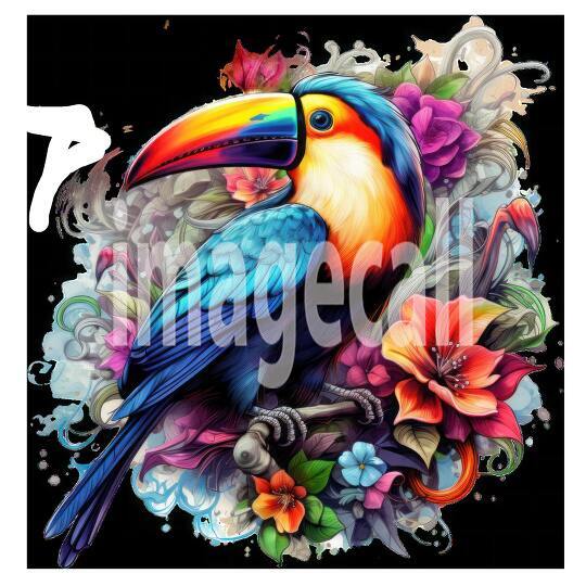 Clipart Floral Tucan (9)
