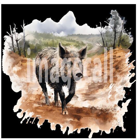 Clipart Forest Animal Encounter 11 - 300dpi