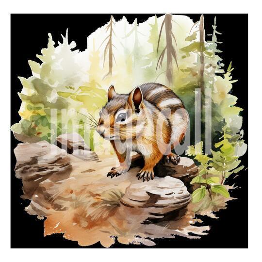 Clipart Forest Animal Encounter 17 - 300dpi