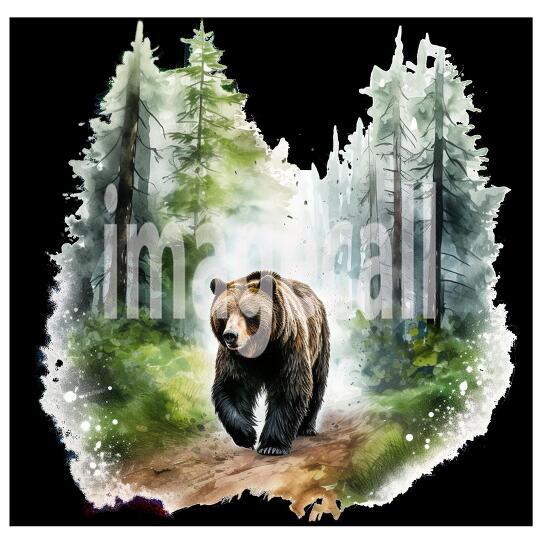 Clipart Forest Animal Encounter 19 - 300dpi