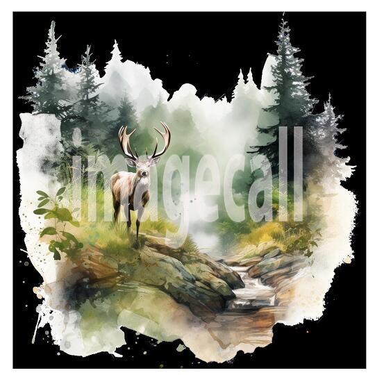 Clipart Forest Animal Encounter 3 - 300dpi