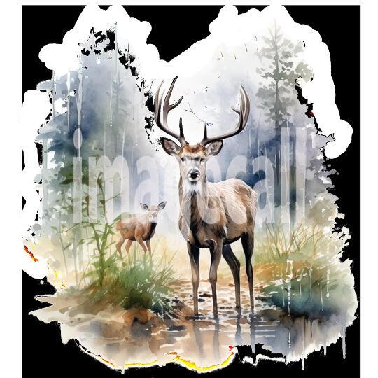 Clipart Forest Animal Encounter 8 - 300dpi