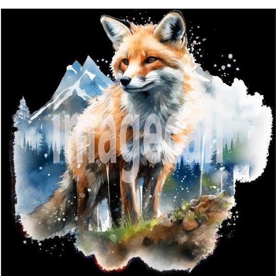 Clipart Forest Animal Encounter 9 - 300dpi