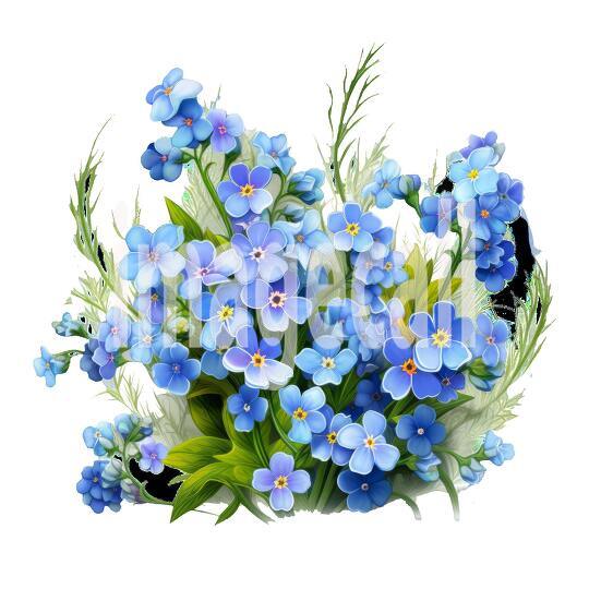 Clipart Forget Me Not (16)