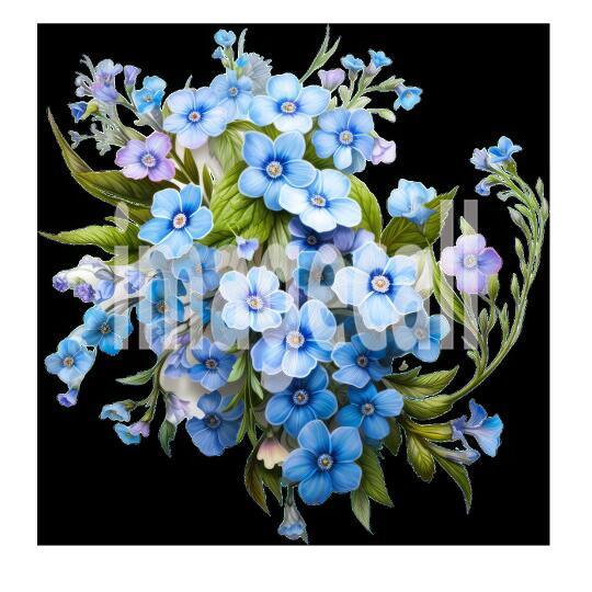Clipart Forget Me Not (2)