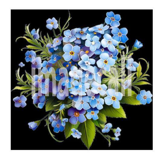 Clipart Forget Me Not (5)