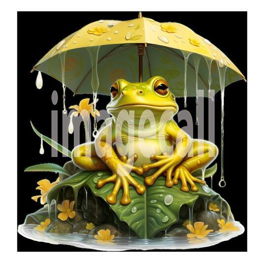 Clipart Frog in Rain (10)